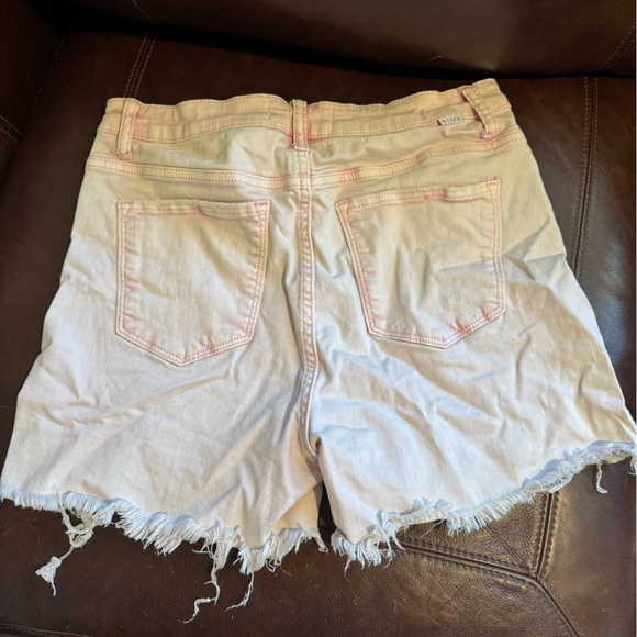 Pink Distressed Risen Shorts - Picture 3 of 3